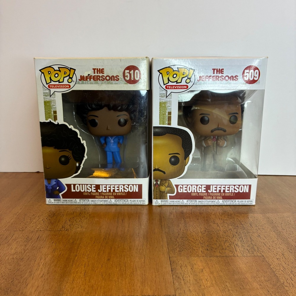 Funko Pop! The Jeffersons George & Louise Jefferson Vinyl Figures 509 & 510 TV